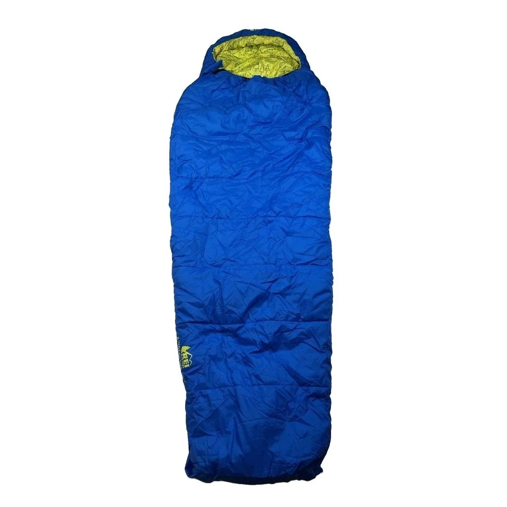 Youth Boy's REI Co-Op Kindercone 30º Blue Mummy RH Zip Sleeping Bag 70x50 EUC
